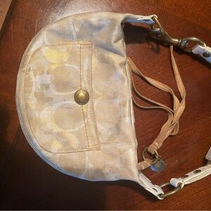 Coach Tan and Gold Women's Bag